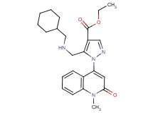 ethyl 5-{[(cyclohexylmethyl)amino]methyl}-1-(1-methyl-2-oxo-1,2-dihydro-4-quinolinyl)-1H-pyrazole-4-carboxylate