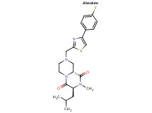 (3S,9aR)-8-{[4-(4-fluorophenyl)-1,3-thiazol-2-yl]methyl}-3-isobutyl-2-methyltetrahydro-2H-pyrazino[1,2-a]pyrazine-1,4(3H,6H)-dione