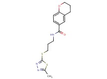 N-{3-[(5-methyl-1,3,4-thiadiazol-2-yl)thio]propyl}chromane-6-carboxamide
