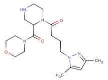4-({1-[4-(3,5-dimethyl-1H-pyrazol-1-yl)butanoyl]-2-piperazinyl}carbonyl)morpholine