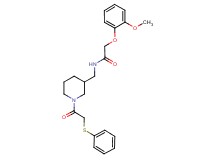 2-(2-methoxyphenoxy)-N-({1-[(phenylthio)acetyl]-3-piperidinyl}methyl)acetamide
