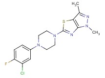 5-[4-(3-chloro-4-fluorophenyl)piperazin-1-yl]-1,3-dimethyl-1H-pyrazolo[3,4-d][1,3]thiazole