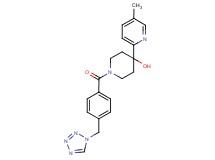 4-(5-methylpyridin-2-yl)-1-[4-(1H-tetrazol-1-ylmethyl)benzoyl]piperidin-4-ol