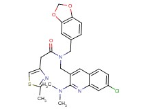 N-(1,3-benzodioxol-5-ylmethyl)-N-{[7-chloro-2-(dimethylamino)-3-quinolinyl]methyl}-2-(2-methyl-1,3-thiazol-4-yl)acetamide