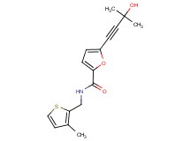 5-(3-hydroxy-3-methylbut-1-yn-1-yl)-N-[(3-methyl-2-thienyl)methyl]-2-furamide
