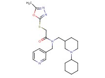 N-[(1-cyclohexyl-3-piperidinyl)methyl]-2-[(5-methyl-1,3,4-oxadiazol-2-yl)thio]-N-(3-pyridinylmethyl)acetamide