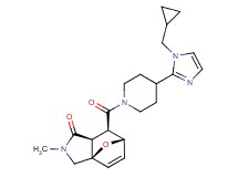(1R*,5S*,6R*,7S*)-6-({4-[1-(cyclopropylmethyl)-1H-imidazol-2-yl]piperidin-1-yl}carbonyl)-3-methyl-10-oxa-3-azatricyclo[5.2.1.0~1,5~]dec-8-en-4-one