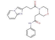 2-[4-(3-imidazo[1,2-a]pyridin-2-ylpropanoyl)-3-morpholinyl]-N-phenylacetamide