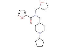 N-[(1-cyclopentyl-4-piperidinyl)methyl]-N-(tetrahydro-2-furanylmethyl)-2-furamide