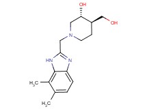 (3R*,4R*)-1-[(6,7-dimethyl-1H-benzimidazol-2-yl)methyl]-4-(hydroxymethyl)-3-piperidinol