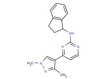 N-(2,3-dihydro-1H-inden-1-yl)-4-(1,3-dimethyl-1H-pyrazol-4-yl)pyrimidin-2-amine