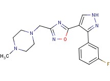 1-({5-[3-(3-fluorophenyl)-1H-pyrazol-4-yl]-1,2,4-oxadiazol-3-yl}methyl)-4-methylpiperazine