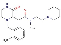 N-methyl-2-[1-(2-methylbenzyl)-3-oxo-2-piperazinyl]-N-[2-(1-piperidinyl)ethyl]acetamide