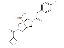 (3aS*,6aS*)-2-(cyclobutylcarbonyl)-5-[(4-fluorophenyl)acetyl]hexahydropyrrolo[3,4-c]pyrrole-3a(1H)-carboxylic acid