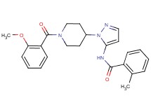 N-{1-[1-(2-methoxybenzoyl)-4-piperidinyl]-1H-pyrazol-5-yl}-2-methylbenzamide