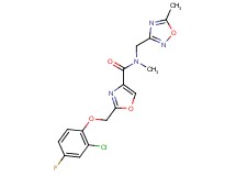 2-[(2-chloro-4-fluorophenoxy)methyl]-N-methyl-N-[(5-methyl-1,2,4-oxadiazol-3-yl)methyl]-1,3-oxazole-4-carboxamide
