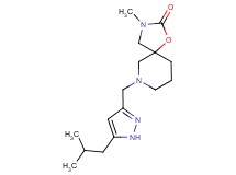 7-[(5-isobutyl-1H-pyrazol-3-yl)methyl]-3-methyl-1-oxa-3,7-diazaspiro[4.5]decan-2-one
