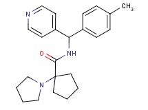 N-[(4-methylphenyl)(pyridin-4-yl)methyl]-1-pyrrolidin-1-ylcyclopentanecarboxamide