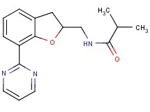 2-methyl-N-{[7-(2-pyrimidinyl)-2,3-dihydro-1-benzofuran-2-yl]methyl}propanamide