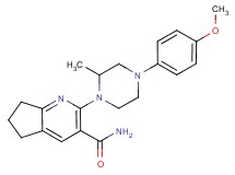 2-[4-(4-methoxyphenyl)-2-methyl-1-piperazinyl]-6,7-dihydro-5H-cyclopenta[b]pyridine-3-carboxamide