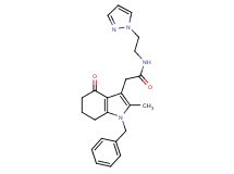 2-(1-benzyl-2-methyl-4-oxo-4,5,6,7-tetrahydro-1H-indol-3-yl)-N-[2-(1H-pyrazol-1-yl)ethyl]acetamide