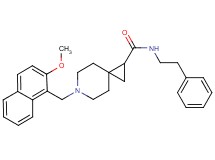 6-[(2-methoxy-1-naphthyl)methyl]-N-(2-phenylethyl)-6-azaspiro[2.5]octane-1-carboxamide
