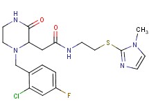 2-[1-(2-chloro-4-fluorobenzyl)-3-oxo-2-piperazinyl]-N-{2-[(1-methyl-1H-imidazol-2-yl)thio]ethyl}acetamide