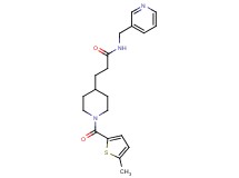 3-{1-[(5-methyl-2-thienyl)carbonyl]-4-piperidinyl}-N-(3-pyridinylmethyl)propanamide