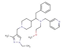 (1-{1-[(1-ethyl-3-methyl-1H-pyrazol-4-yl)methyl]-4-piperidinyl}-2-phenylethyl)(2-methoxyethyl)(3-pyridinylmethyl)amine