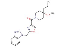 1-({4-[(4-allyl-4-methoxypiperidin-1-yl)carbonyl]-1,3-oxazol-2-yl}methyl)-1H-benzimidazole