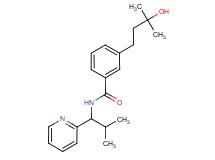 3-(3-hydroxy-3-methylbutyl)-N-[2-methyl-1-(2-pyridinyl)propyl]benzamide