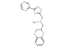 (2,3-dihydro-1,4-benzodioxin-2-ylmethyl)methyl{[3-(2-pyrazinyl)-1,2,4-oxadiazol-5-yl]methyl}amine