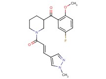 (5-fluoro-2-methoxyphenyl){1-[(2E)-3-(1-methyl-1H-pyrazol-4-yl)-2-propenoyl]-3-piperidinyl}methanone