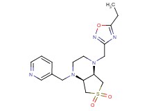 (4aS*,7aR*)-1-[(5-ethyl-1,2,4-oxadiazol-3-yl)methyl]-4-(pyridin-3-ylmethyl)octahydrothieno[3,4-b]pyrazine 6,6-dioxide