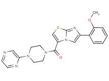 6-(2-methoxyphenyl)-3-{[4-(2-pyrazinyl)-1-piperazinyl]carbonyl}imidazo[2,1-b][1,3]thiazole