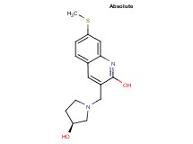 3-{[(3S)-3-hydroxy-1-pyrrolidinyl]methyl}-7-(methylthio)-2-quinolinol