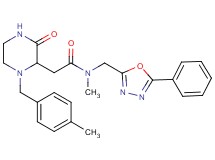 N-methyl-2-[1-(4-methylbenzyl)-3-oxo-2-piperazinyl]-N-[(5-phenyl-1,3,4-oxadiazol-2-yl)methyl]acetamide