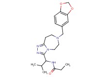 N-{1-[7-(1,3-benzodioxol-5-ylmethyl)-6,7,8,9-tetrahydro-5H-[1,2,4]triazolo[4,3-d][1,4]diazepin-3-yl]-2-methylpropyl}propanamide