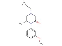 4-(cyclopropylmethyl)-1-(3-methoxyphenyl)-6-methyl-2-piperazinone