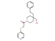{4-(2-phenylethyl)-1-[(4-pyridinylthio)acetyl]-4-piperidinyl}methanol