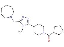 1-({5-[1-(cyclopentylcarbonyl)piperidin-4-yl]-4-methyl-4H-1,2,4-triazol-3-yl}methyl)azepane