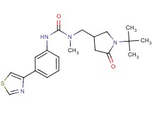 N-[(1-tert-butyl-5-oxopyrrolidin-3-yl)methyl]-N-methyl-N'-[3-(1,3-thiazol-4-yl)phenyl]urea