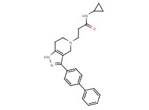 3-(3-biphenyl-4-yl-1,4,6,7-tetrahydro-5H-pyrazolo[4,3-c]pyridin-5-yl)-N-cyclopropylpropanamide