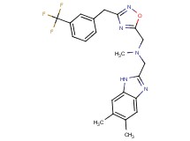 1-(5,6-dimethyl-1H-benzimidazol-2-yl)-N-methyl-N-({3-[3-(trifluoromethyl)benzyl]-1,2,4-oxadiazol-5-yl}methyl)methanamine