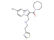 N-{[2-(1-azepanylcarbonyl)-7-methylimidazo[1,2-a]pyridin-3-yl]methyl}-2-(1,3-thiazol-4-yl)ethanamine