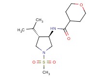 N-[(3R*,4S*)-4-isopropyl-1-(methylsulfonyl)-3-pyrrolidinyl]tetrahydro-2H-pyran-4-carboxamide