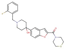 1-(2-fluorobenzyl)-4-[2-(4-thiomorpholinylcarbonyl)-1-benzofuran-5-yl]-4-piperidinol