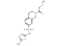 N-(5-methyl-1,3,4-thiadiazol-2-yl)-2-[(methylthio)acetyl]-1,2,3,4-tetrahydroisoquinoline-7-sulfonamide