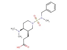 3-[(3R*,4S*)-1-{[benzyl(methyl)amino]sulfonyl}-4-(dimethylamino)piperidin-3-yl]propanoic acid