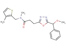 3-{5-[methoxy(phenyl)methyl]-1,3,4-oxadiazol-2-yl}-N-methyl-N-[(3-methyl-2-thienyl)methyl]propanamide